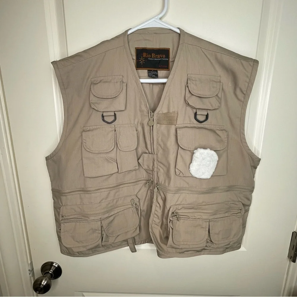 Rio Bravo Outdoor Adventure Clothing Khaki Multi-pocket Vest Fishing Hunting